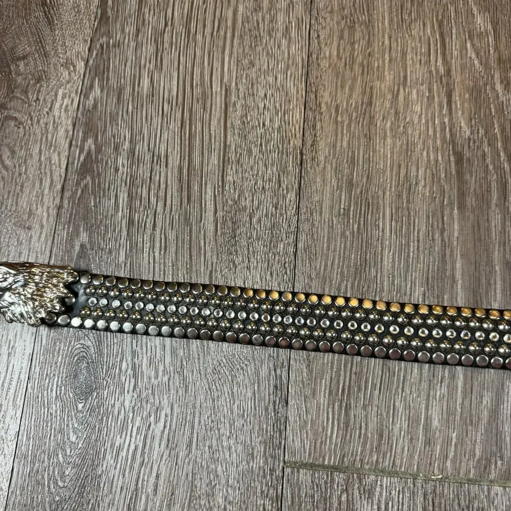 Women’s Vintage 80's belt KIPPY’S EAGLE Rhinestones Runway 1980’S Medium